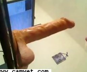 Big dildo deep throating teen