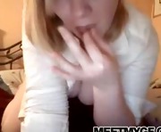 Busty teen blonde webcam solo