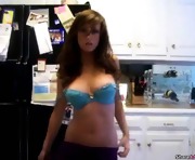 Super hot brunette webcam strip tease