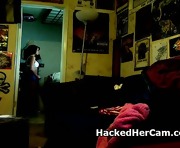 Pretty Brunette Amateur Eaten Out On Hacked Web Cam