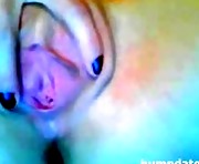 Hot blonde babe masturbates on webcam