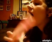 Webcam girl plays with big dildo