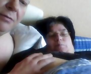 Horny fat amateur wife gets her swollen pussy rubbed by hubby